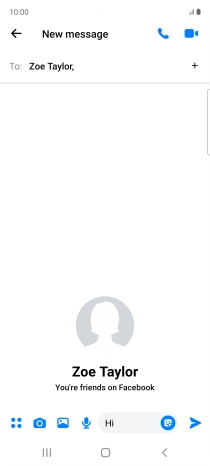 Write the required message and press the send icon.