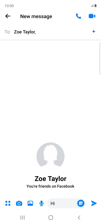 Write the required message and press the send icon.