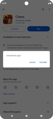 Press Uninstall.