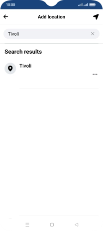 Press the required location.
