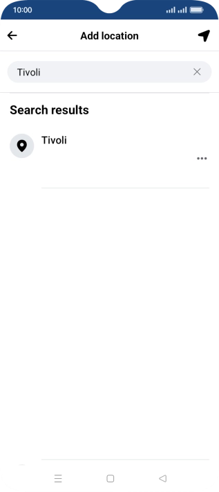 Press the required location.