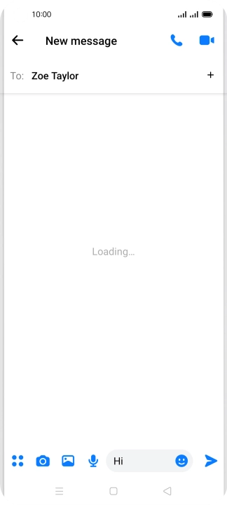 Write the required message and press the send icon.