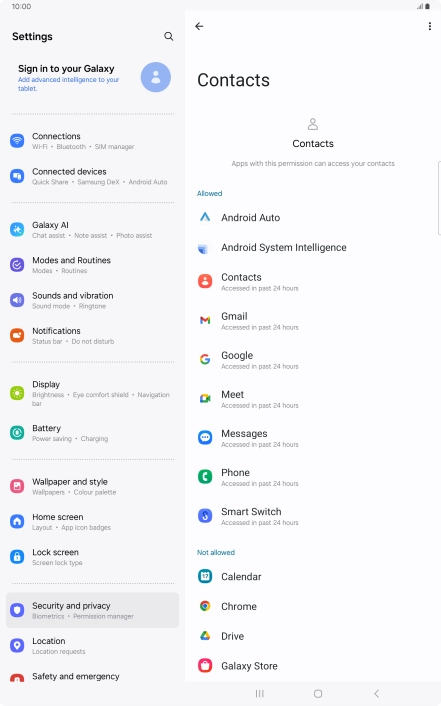 Press the required app.