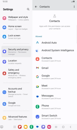 Press the required app.