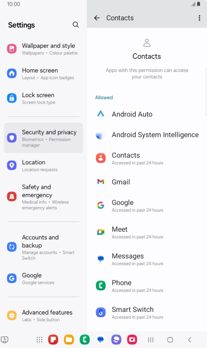 Press the required app.