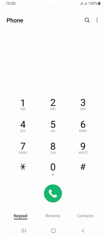 Press the menu icon.