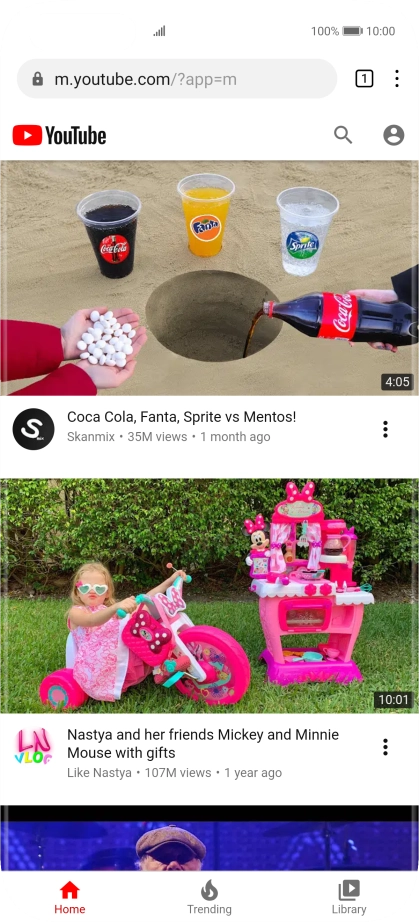 You can now use YouTube on your phone.
