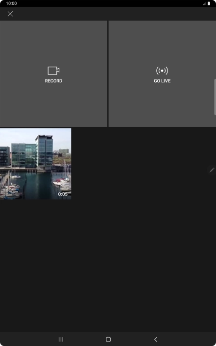 Press the required video clip.
