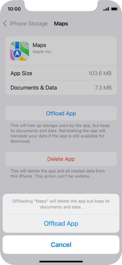 Press Offload App.