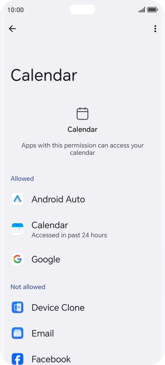 The total app activity for the selected phone function is displayed.