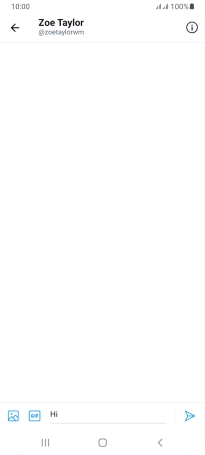 Write the required message and press the send icon.