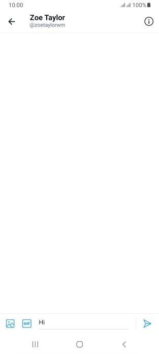 Write the required message and press the send icon.