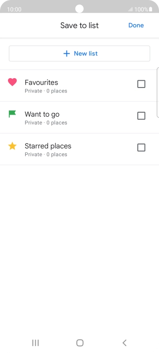 Press the required setting.
