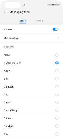 Press the required message tones to hear them.