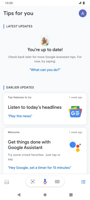 Press the profile icon.