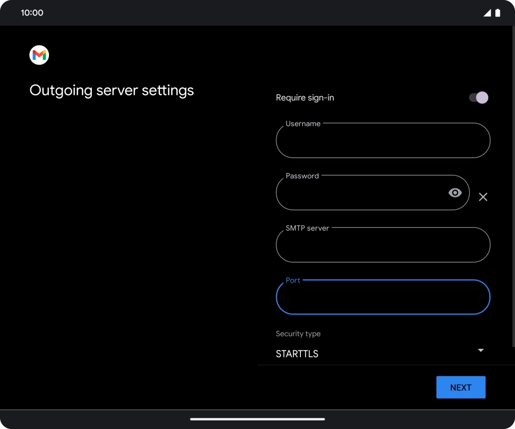 Press the drop down list below 
