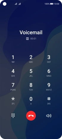 Press the end call icon.
