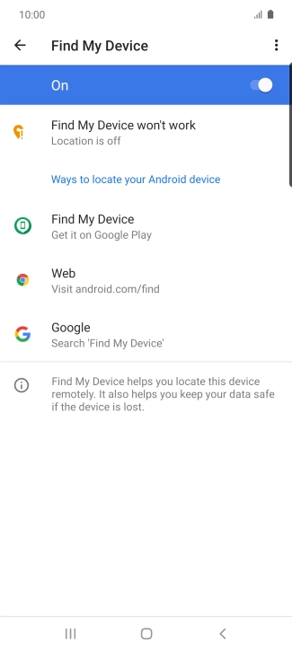 Press the Home key to return to the home screen.