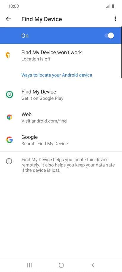 Press the Home key to return to the home screen.
