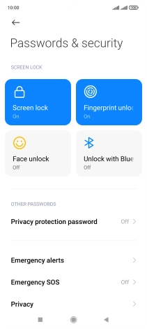Press Screen lock.
