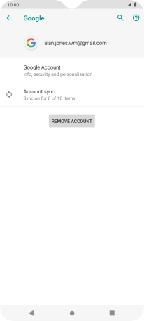 Press Account sync.