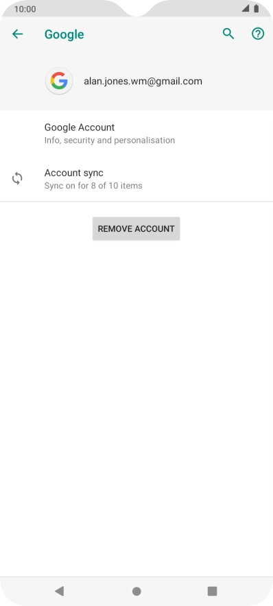 Press Account sync.
