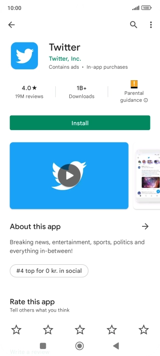 Press Install and follow the instructions on the screen to install the app.
