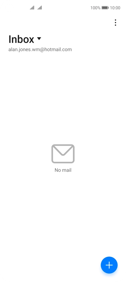If this screen is displayed, you email account has been recognised and set up automatically. Follow the instructions on the screen to key in more information and finish setting up your phone.