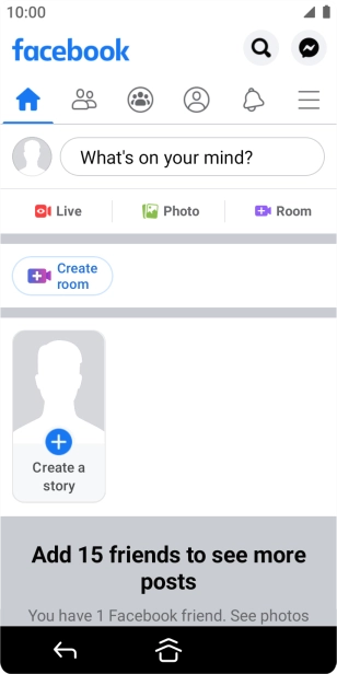Press the text input field.