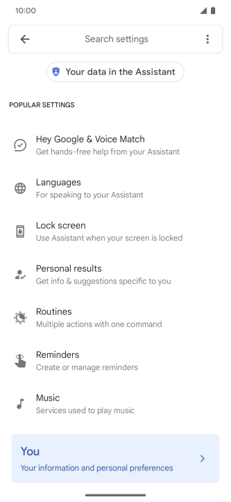 Press Hey Google & Voice Match.