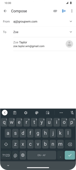 Press the required contact.