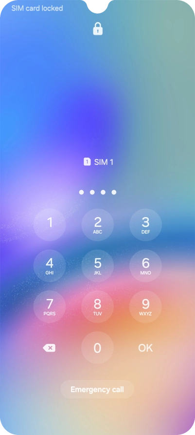 If your SIM is locked, key in your PIN and press OK.