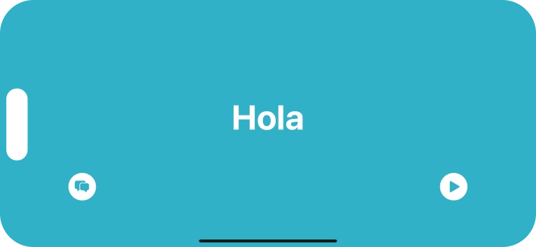 Press the split view icon to go back to display of both languages.