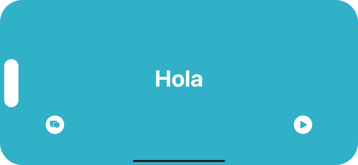 Press the split view icon to go back to display of both languages.