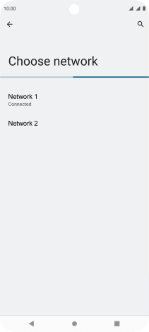 Press the required network.