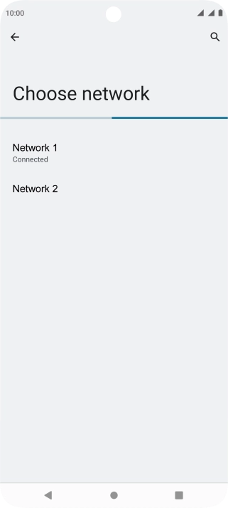 Press the required network.