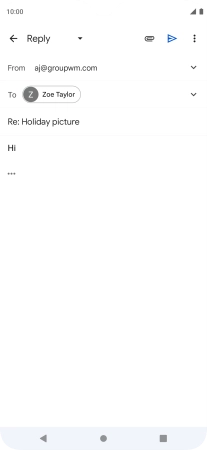 Write the required text and press the send icon.