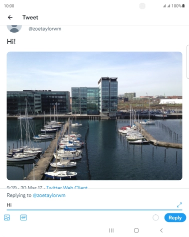 Write your reply and press Reply.