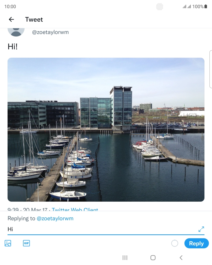 Write your reply and press Reply.