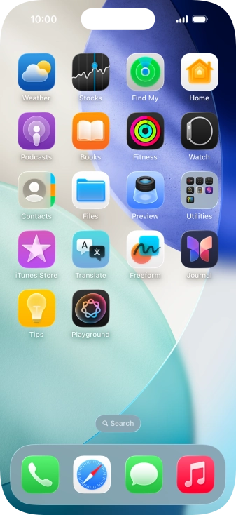 Press and hold anywhere on the home screen.