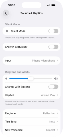 Press Text Tone.