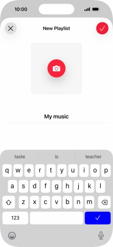 Press the confirm icon.