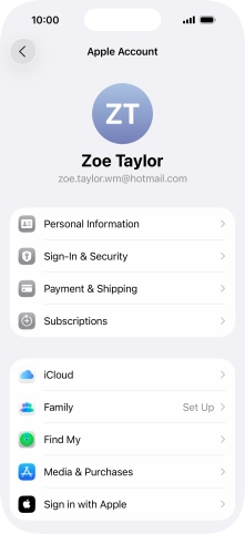 Press iCloud.