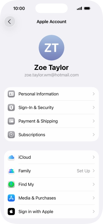 Press iCloud.