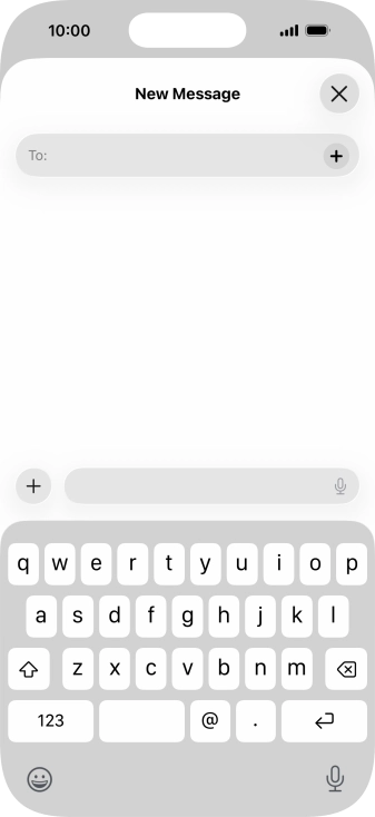 Press To: and key in the first letters of the recipient's name.