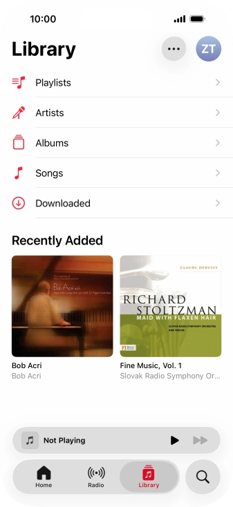 Press Playlists.