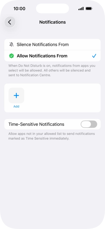 Press the indicator next to 