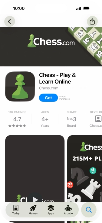 Press Get and follow the instructions on the screen to install the app.