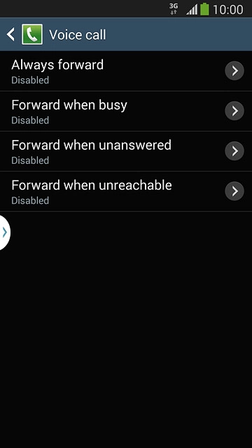 Press one of the following options:Always forward