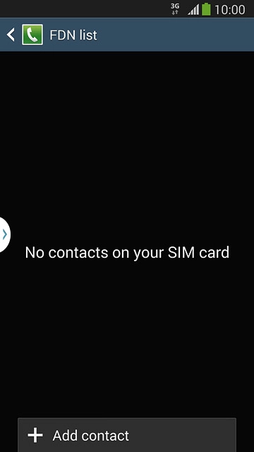 Press Add contact and key in the required name.
